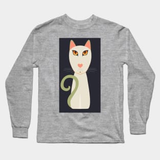 CAT WITH QUESTION MARK TAIL Long Sleeve T-Shirt
